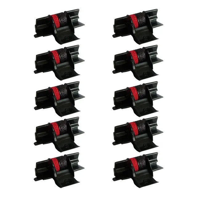 10 Rodillo De Tinta Adder Negro/rojo Para Casio Ir40t
