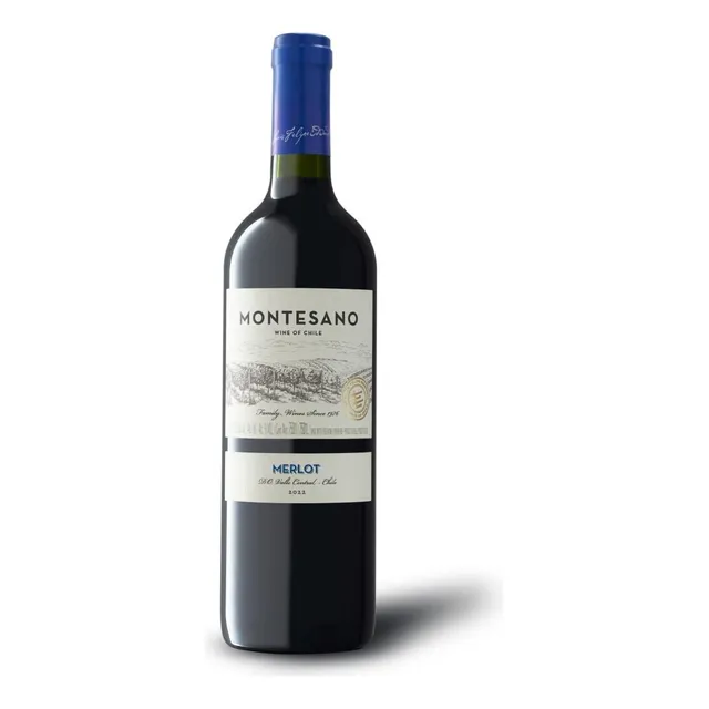 Vino Tinto Merlot Montesano 750ml Chile Premium Kosher
