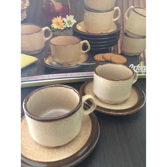 Juego De 6 Taza De Gres Nuevas Pequeña