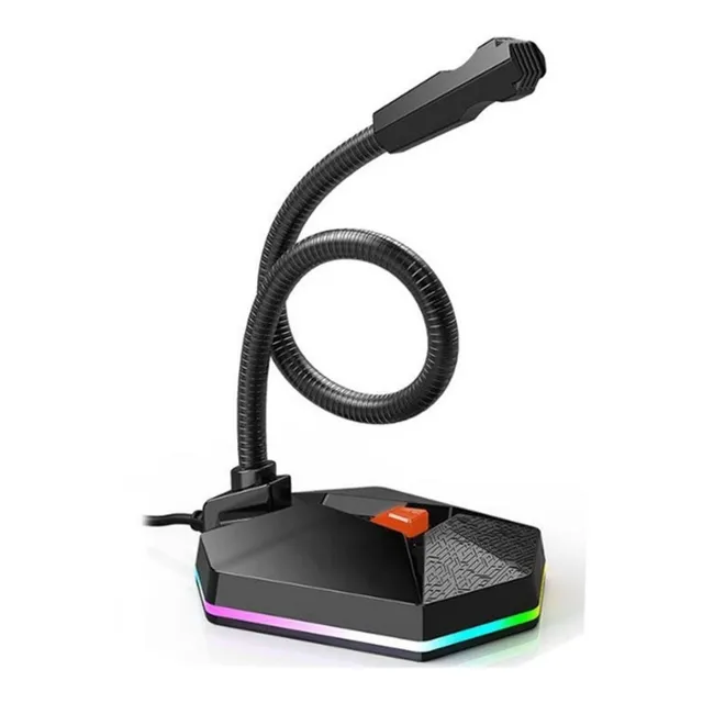 Micrófono Omnidireccional Usb Gaming Meetion Mc13 Con Rgb