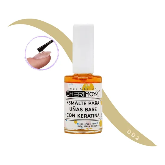 Esmalte Para Uñas Base Con Keratina Cherimoya 10ml Manicura
