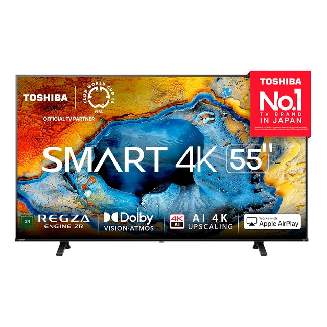 Toshiba Pantalla De 55 55c350nm 4k Ultra Hd Smart Led Fire Tv | Regza Engine Zr | Dolby Vision Atoms | Game Mode | Ai Super 4k Upscaling