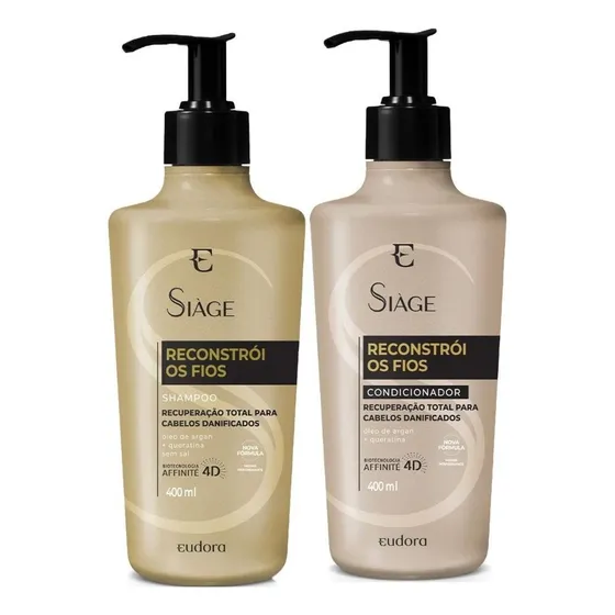  Siàge Reconstrói Os Fios Shampoo 400ml/ Condicionador 400ml