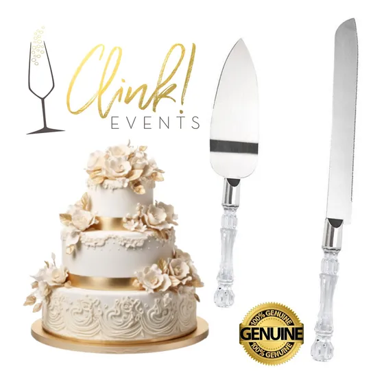 Pala Y Cuchillo Para Pastel De Bodas Apariencia De Cristal
