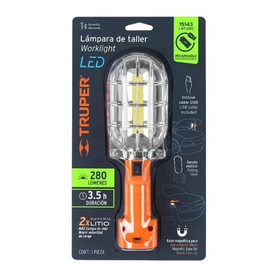 Lámpara De Taller Recargable Lat-280 Truper