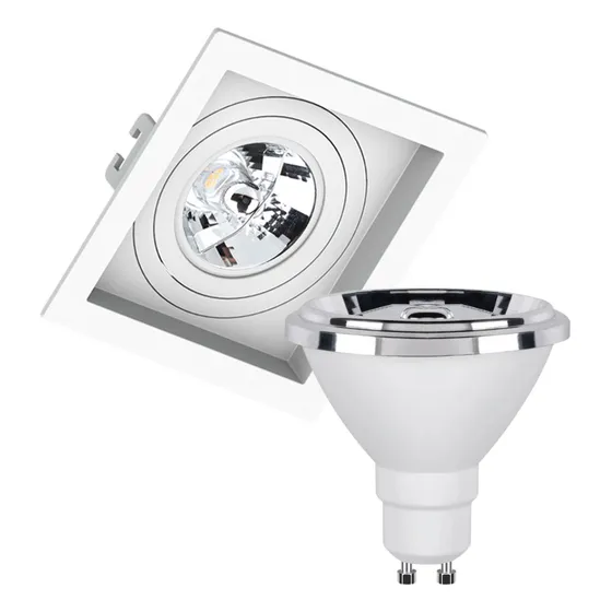 Spot Embutir Recuado + Lâmpada Led Ar70 4w Stella 12º 2700k 127/220v