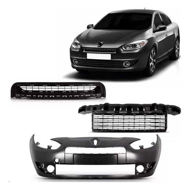 Kit Parachoque C/ Grades Diant. Para Renault Fluence 10 A 13