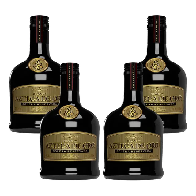 Pack De 4 Brandy Azteca De Oro 700 Ml
