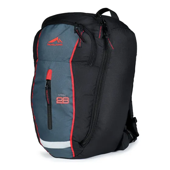 Mochila Trilhas Sprint Preto Com Cinza - Trilhas & Rumos