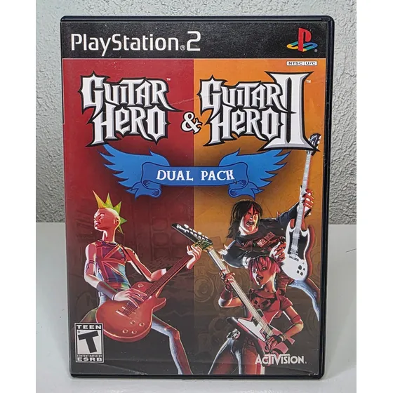Guitar Hero Dual Pack I E Ii Ps2 Físico Original