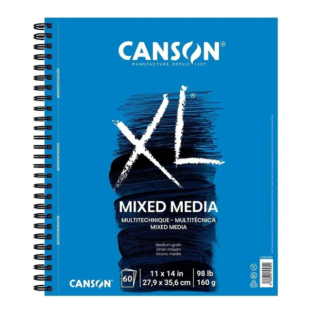 Sketchbook Canson Xl Mix Media 27.9x35.6 Cm 160 G 60 Hojas