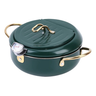 Tempura Deep Fryer Pot With Lid Thermometer Strainer 304 Tempura Deep Fryer Pot With Lid Thermometer Strainer 304