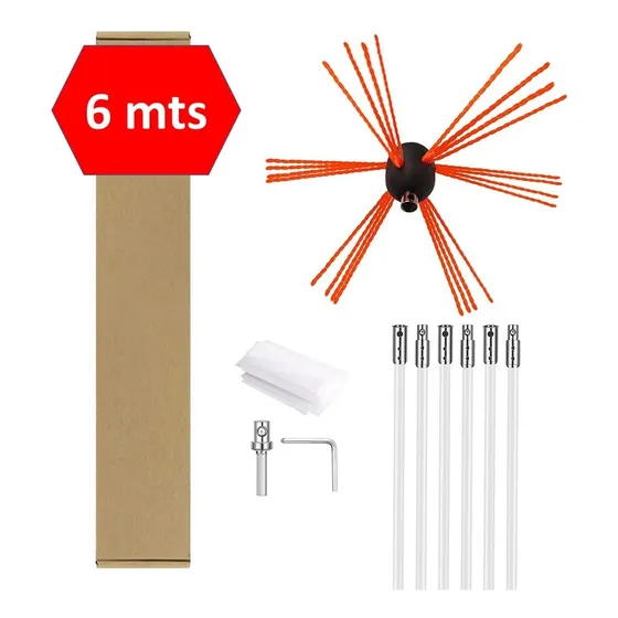 Kit De Limpieza Para Chimeneas Con Adaptador De Taladro