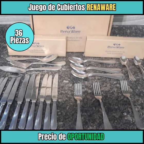 Juego De Cubiertos Rena Ware (36 Piezas) - Acero Inoxidable