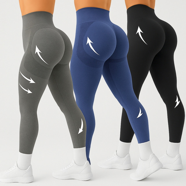 Kit 3 Calça Legging Empina Levanta Bumbum Fitness Academia Kit 3 Calça Legging Empina Levanta Bumbum Fitness Academia