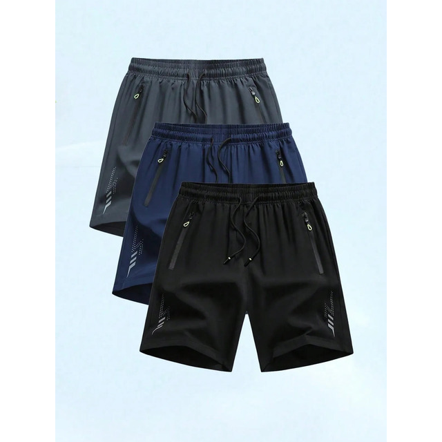 Kit 3 Shorts Fitness Secagem Rápida Basquete/corrida Kit 3 Shorts Fitness Secagem Rápida Basquete/corrida