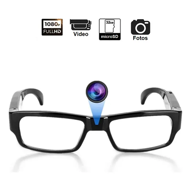 Ec Camara Espia/oculta Lentes/gafas/anteojos Claros Hd 1080p
