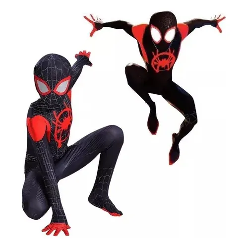 Disfraz Traje Homem-aranha Miles Morales Cosplay Niños De