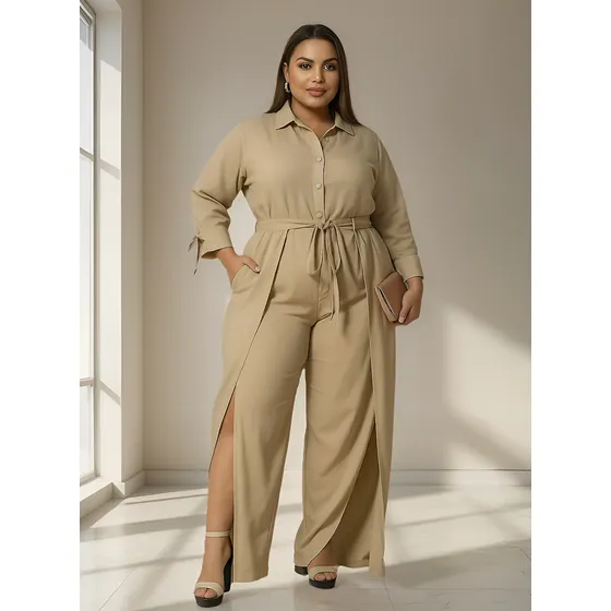 Look Social Plus Size Grande Inverno Trabalho E Casual
