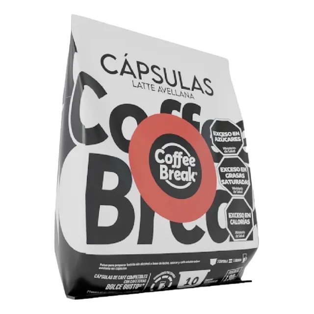 Coffe Break Latte Avellana Compatible Dolce Gusto X 10 U