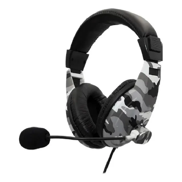 Audifonos Gamer Ultra Army 3.5mm Camuflaje Gris Fj