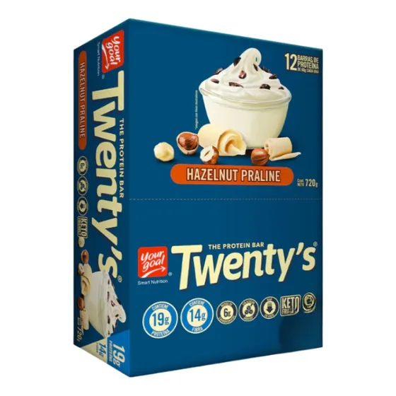 Barras De Proteina Yourgoal Twentys 12u Hazelnut Praline