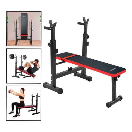 Press Banca Abdominal Reclinable Rack Pesas 5 Nivel Boomfit