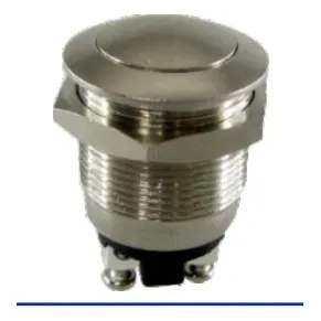 Botón Pulsador Antivandálico Redondo  19mm, 125v N.a