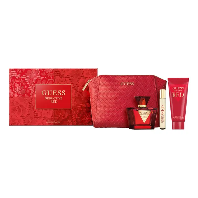 Guess Gift Set X 4: Colonia, Spray De Viaje, Crema Y Neceser