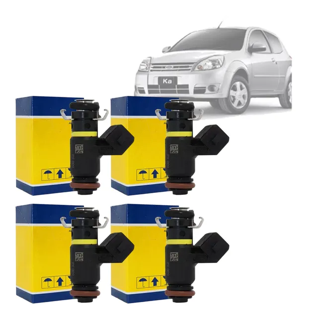 Kit 4 Bico Injetor Ford Ka Ecosport Fiesta 2008 2009 2010 11