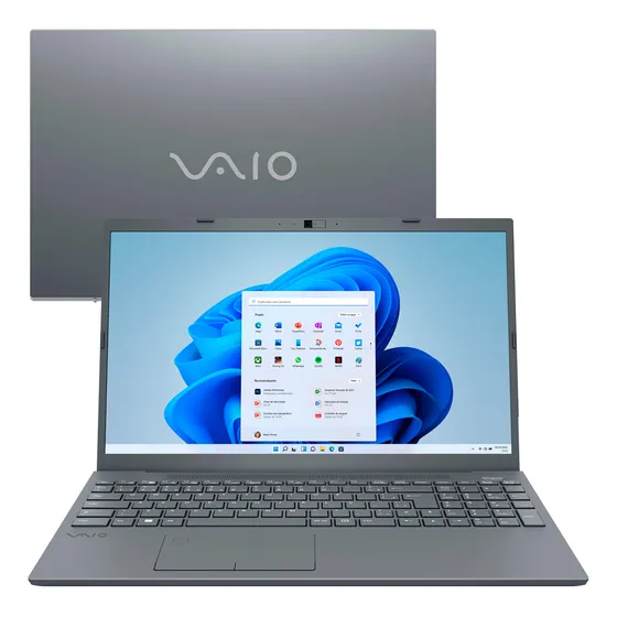 Notebook Intel Core I5 1235u 8gb Ram 512gb Ssd M.2 Vaio Fe15 Vjfe54f11x-b1411h Tela 15 Windows 11