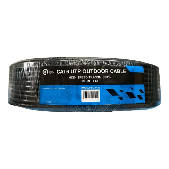 Gio Cable De Red Utp Cat6 Para Exteriores Reforzado 100mts Gio-u146