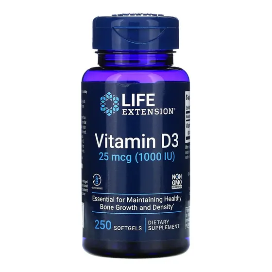 Life Extension Vitamina D3 25mcg 250 Softgels