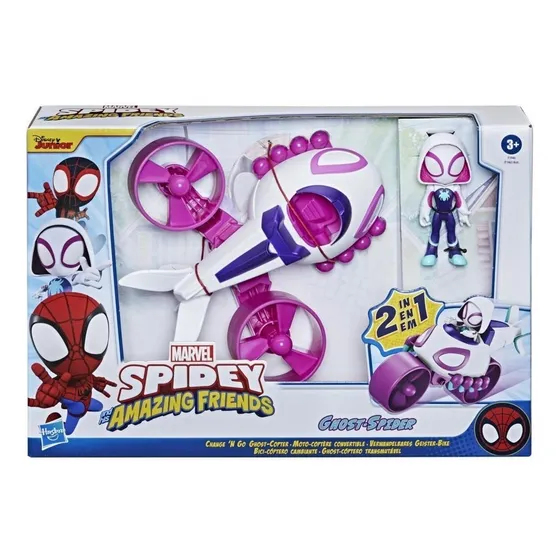 Spidey And His Amazing Friends Vehiculo 2 En 1 Ghost-spider