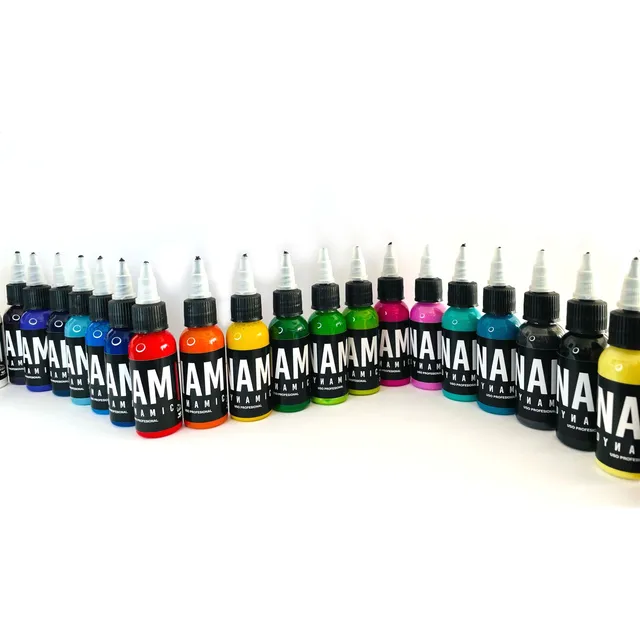Tinta Nacional Nam Dynamic Tattoo - Set X 10 Colores 1oz