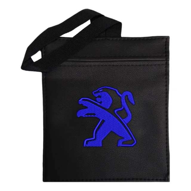 Bolsa  De Basura Para Carro Peugeot Logo Azul