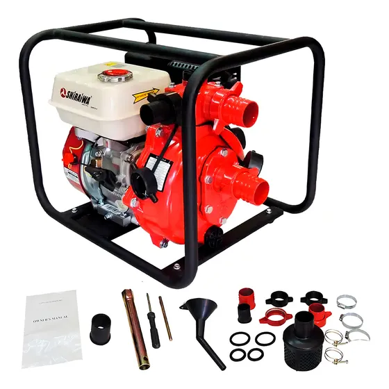 Shiraiwa Shwp20-h Motobomba De Agua A Gasolina 2x2 Pulgadas Alta Presión 55 Metros Uso Agricola