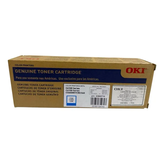 Toner Oki 43865719 C6100. C6150, C5500mfp, Mc560