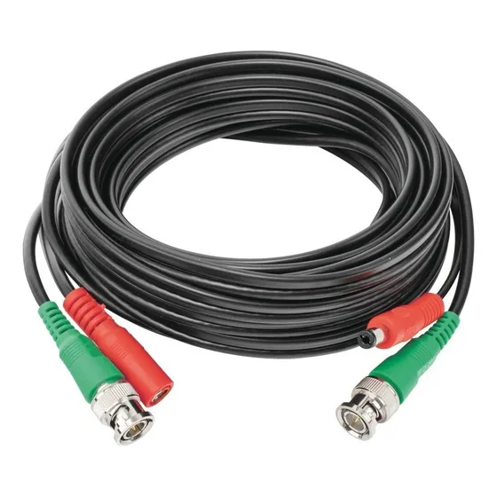 Cable Coaxial Armado Conector Bnc Y Alimentación 5m
