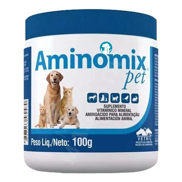 Suplemento Vitamínico Mineral Aminomix Pet 100 Gr / Vetnil