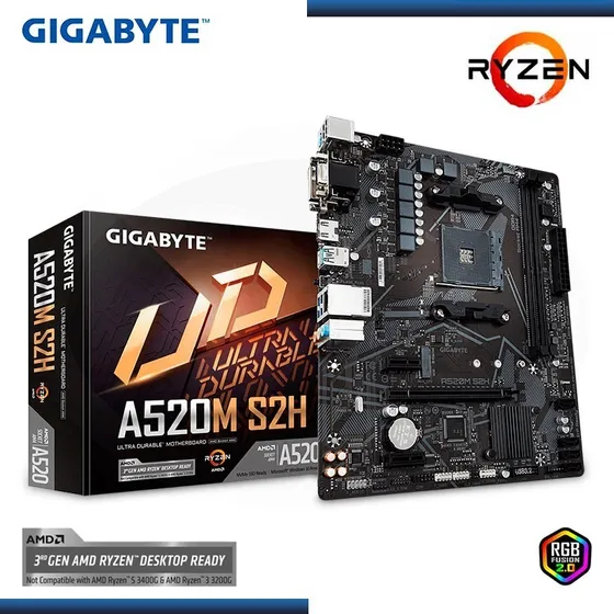 Tarjeta Madre Gigabyte A520m S2h Lga Am4 Ddr4
