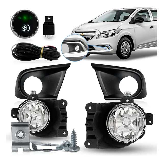 Kit Farol Milha Neblina Onix Prisma Joy 2016 2017 2018 2019