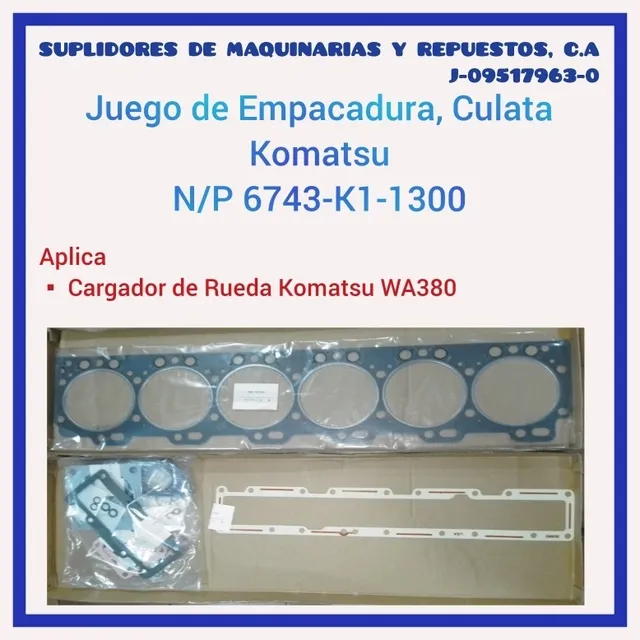 Juego De Empacadura Culata Komatsu N/p6743-k1-1300