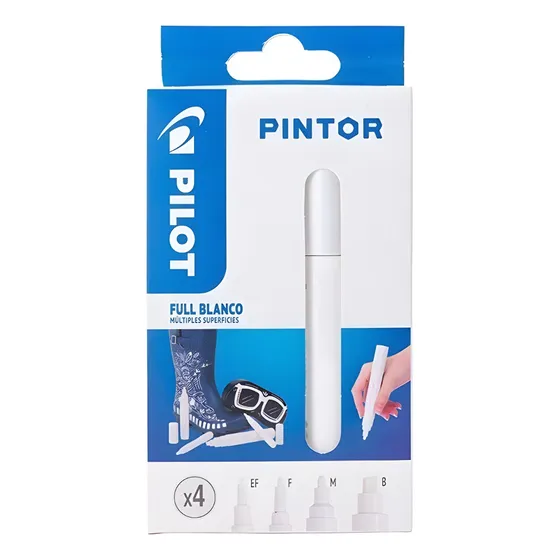 Set 4 Marcador Pintor Blanco 4 Medidas