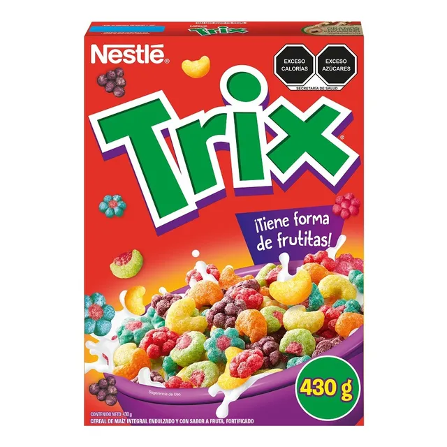 2 Pzs Nestle Cereal Maíz Integral Endulzado Trix 430gr