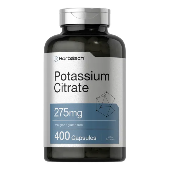 Suplemento De Citrato De Potasio Horbäach 275 Mg 400 Cápsula