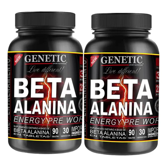 Energía Explosiva Inmediata Pre Entreno Beta Alanina Genetic Sabor Sin Sabor