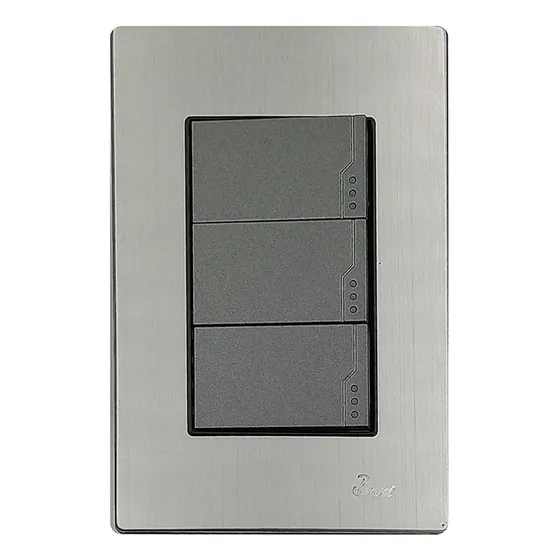Interruptor Triple Inox