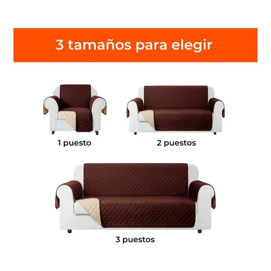 Protector De Sofá Reversible Sofá Saver  3 Puestos