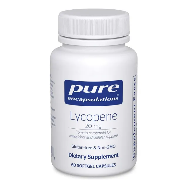 Licopeno 20 Mg Pure Encapsulations 60 Softgel Sabor Sin Sabor